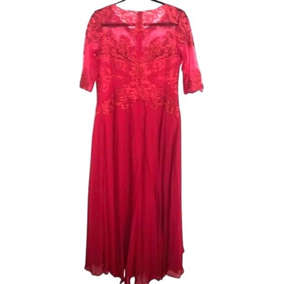 Novia Womens A-Line Asymmetrical Chiffon Evening Dress With Sequined Bodice - Picture 9 of 15